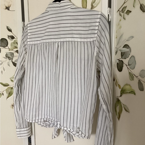 ⚜️ MADEWELL Tie Front boyfriend shirt cotton - Picture 6 of 10